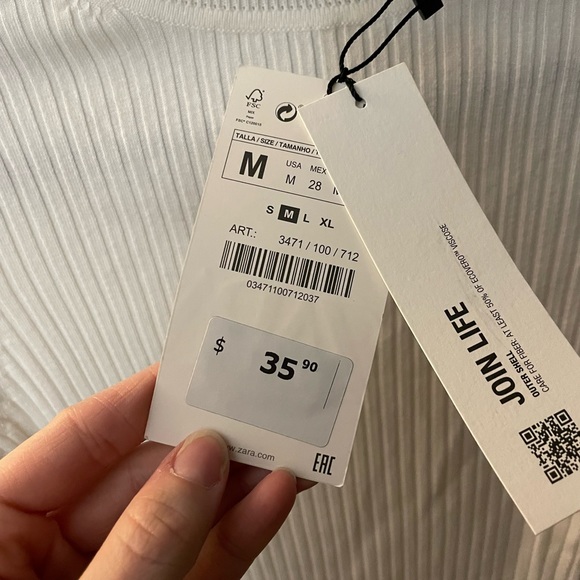 White Zara Long Sleeve - Picture 3 of 3